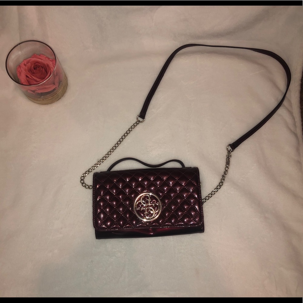 Burgundy guess bag